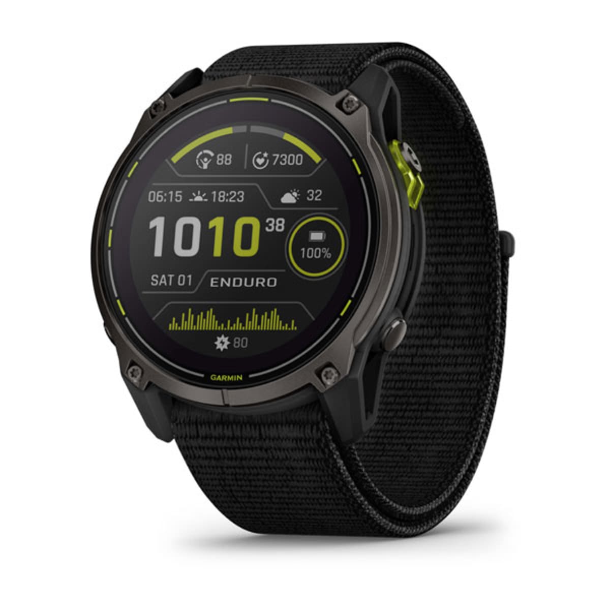 Часы Garmin Enduro 3 - 51 mm Solar Sapphire Carbon Gray DLC Titanium / Black UltraFit Nylon Strap