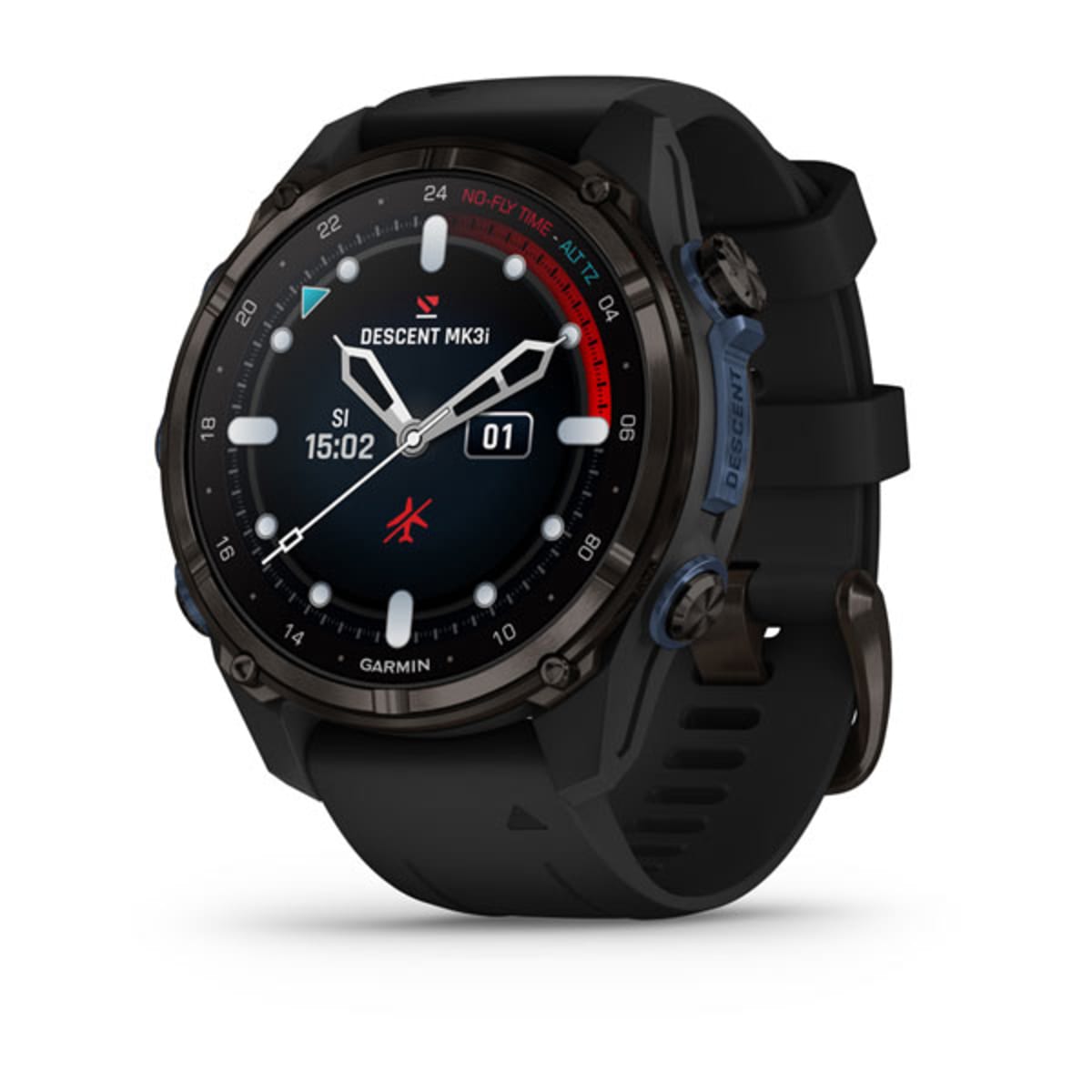 Часы Garmin Descent Mk3i - 43 mm Carbon Gray DLC Titanium / Black Silicone Band