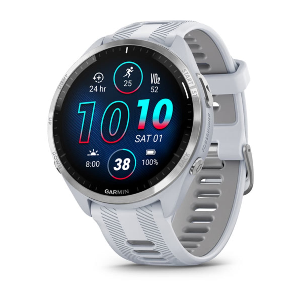 Часы Garmin Forerunner 965 Amoled Whitestone/Powder Gray Titanium
