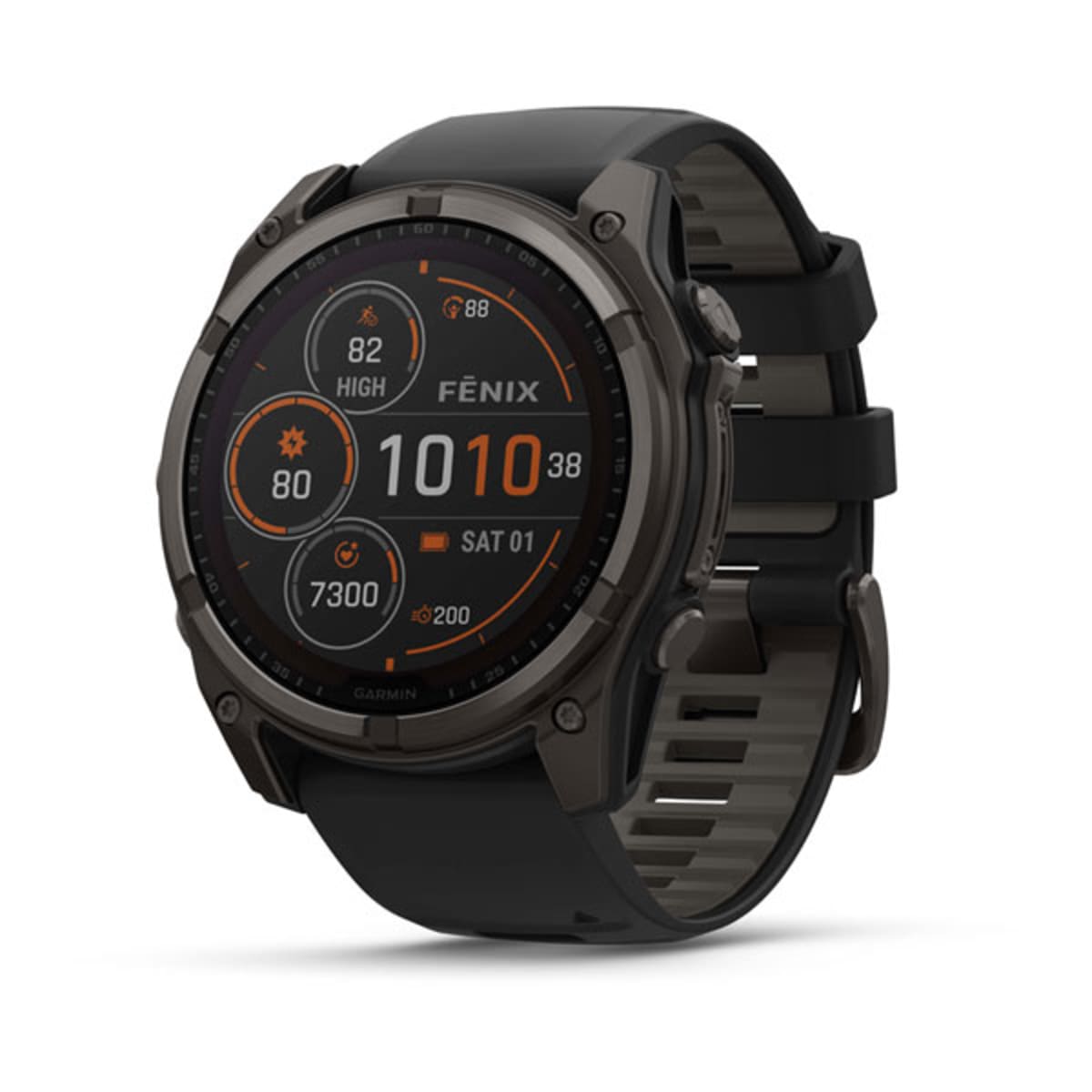 Часы Garmin Fenix 8 - 51 mm Solar Sapphire Carbon Gray DLC Titanium Black / Pebble Gray