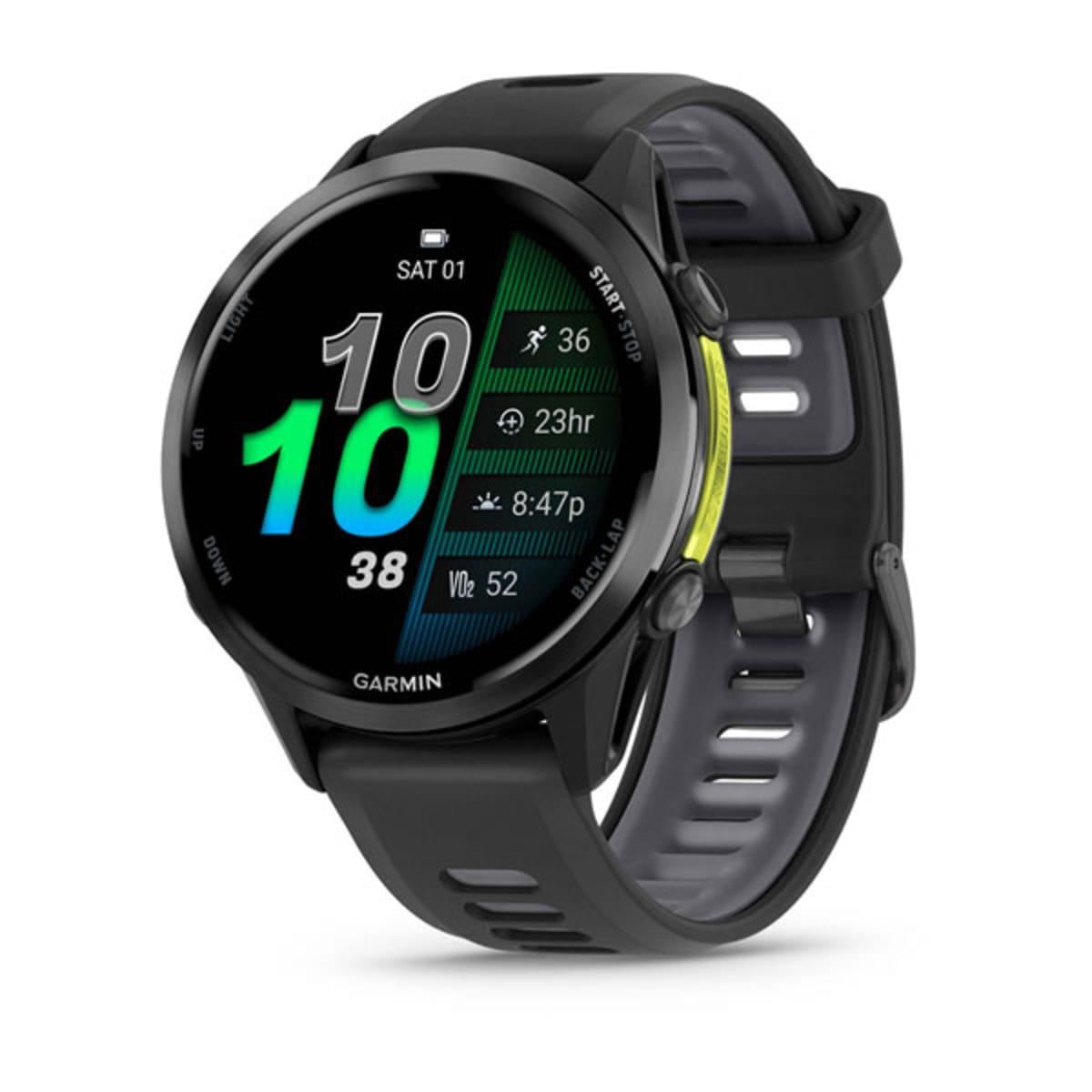 Часы Garmin Forerunner 970 Carbon Gray DLC Titanium Black / Translucent Whitestone