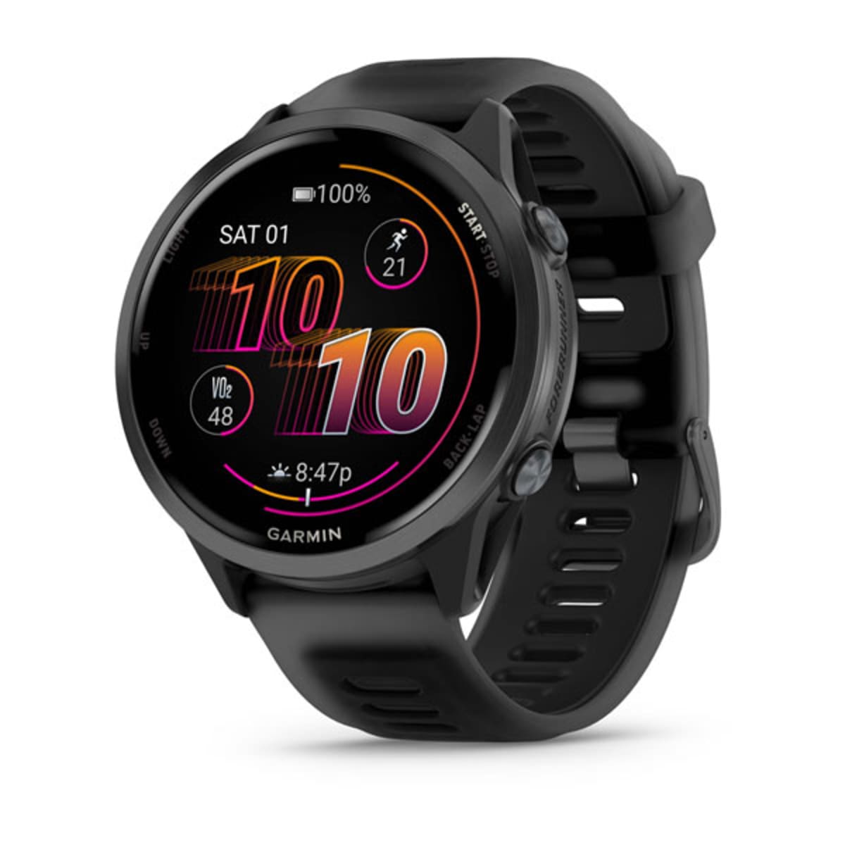 Часы Garmin Forerunner 570 - 47 mm Slate Gray Aluminum Translucent Black / Black