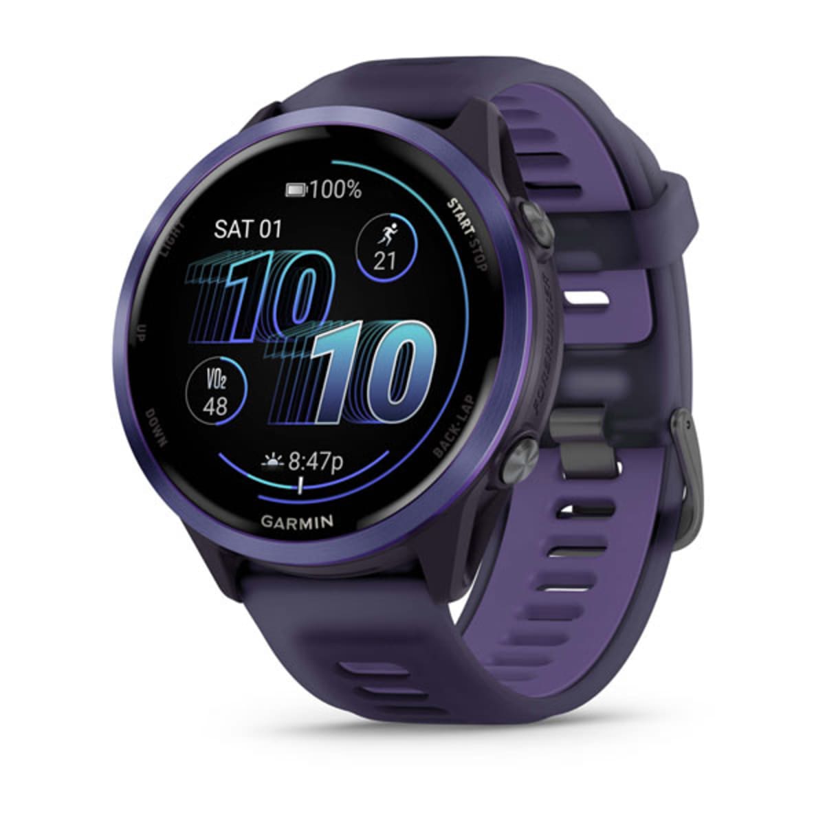 Часы Garmin Forerunner 570 - 47 mm Indigo Aluminum Translucent Imperial Purple / Indigo