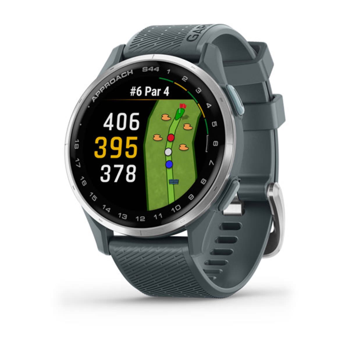 Часы Garmin Approach S44 Silver / Twilight Silicone Band