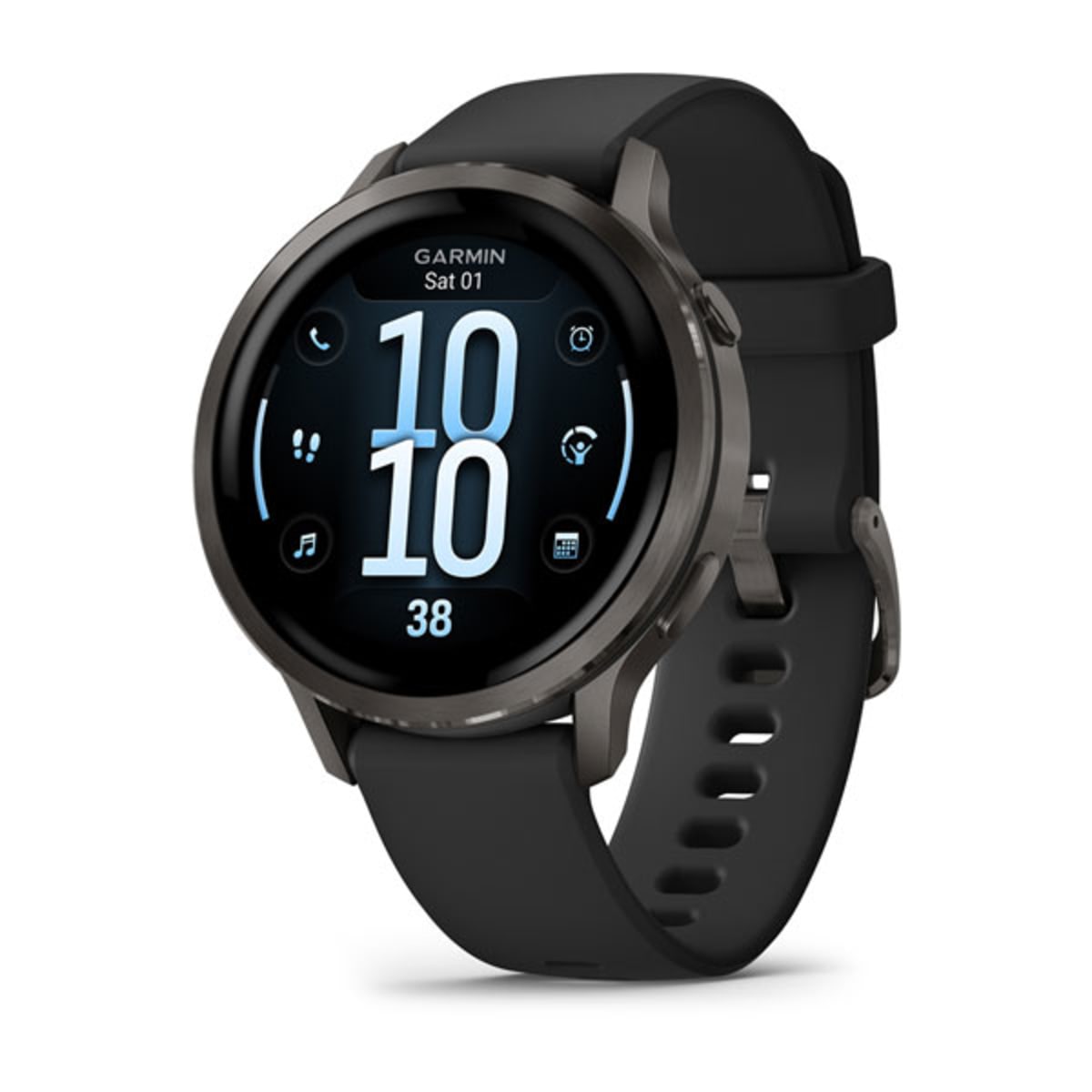 Часы Garmin Venu 4 - 41mm Slate / Black Silicone