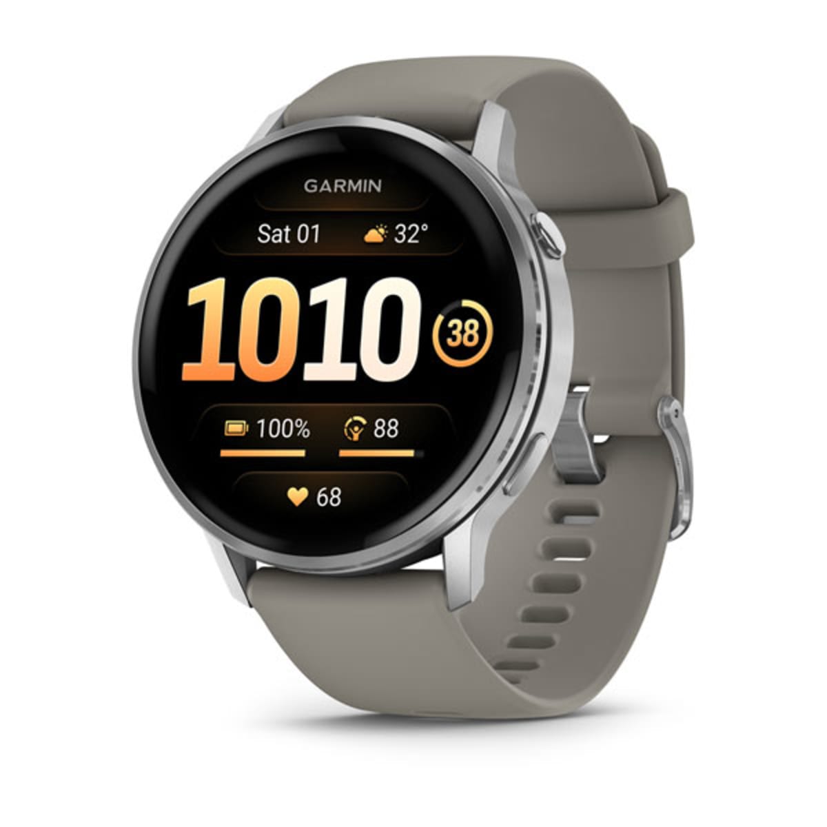 Часы Garmin Venu 4 - 45mm Silver / Silver Gray Silicone