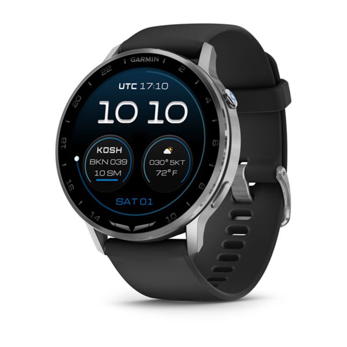 Часы Garmin D2  Air X15 Silver / Black Silicone Band