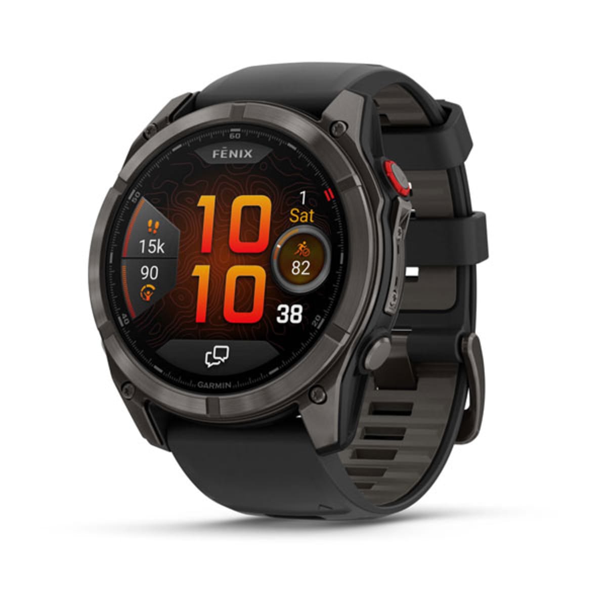 Часы Garmin Fenix 8 Pro - 51 mm AMOLED Sapphire Carbon Gray DLC Titanium Black / Pebble Gray