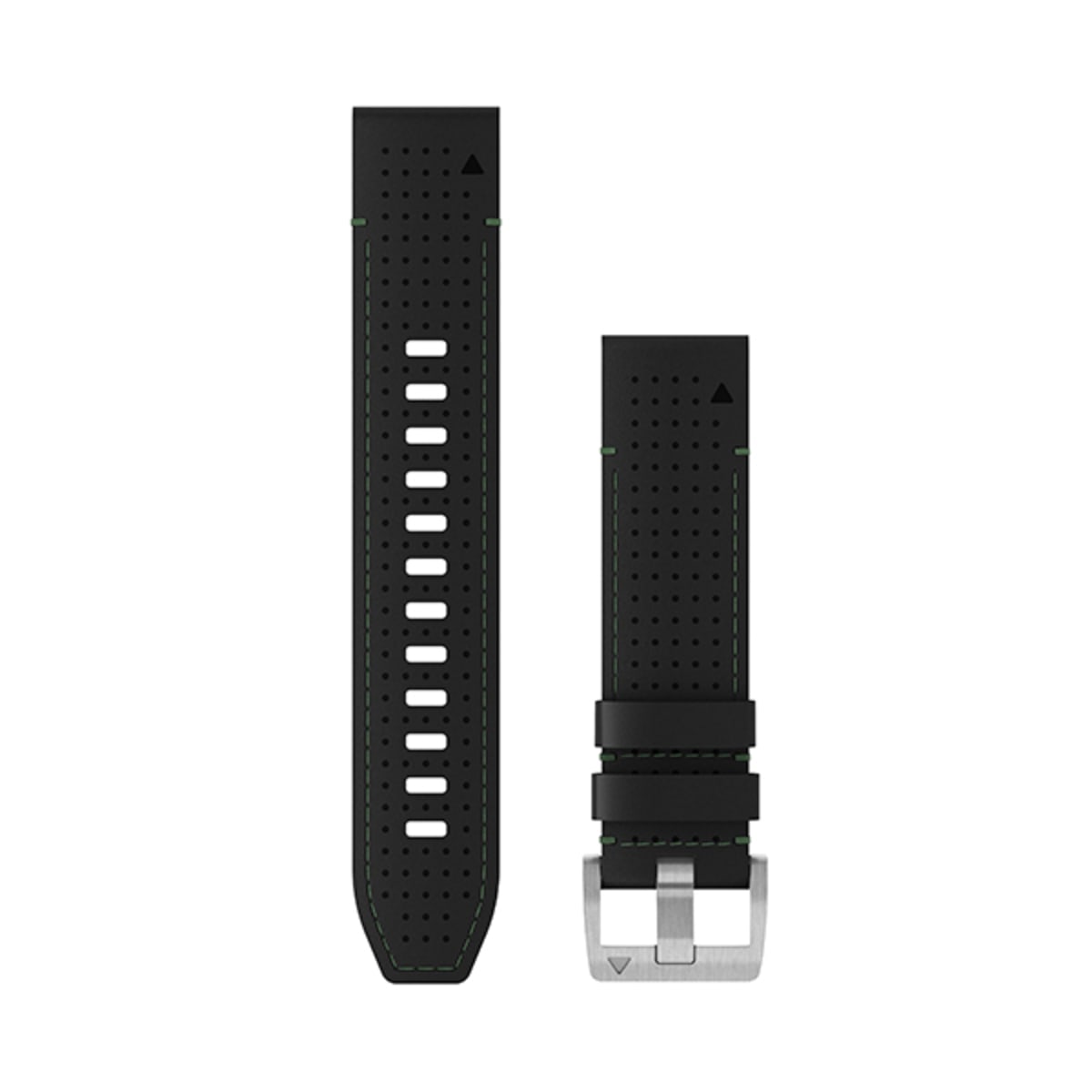 Ремешок Garmin MARQ Leather And FKM Hybrid Strap - Black/Green
