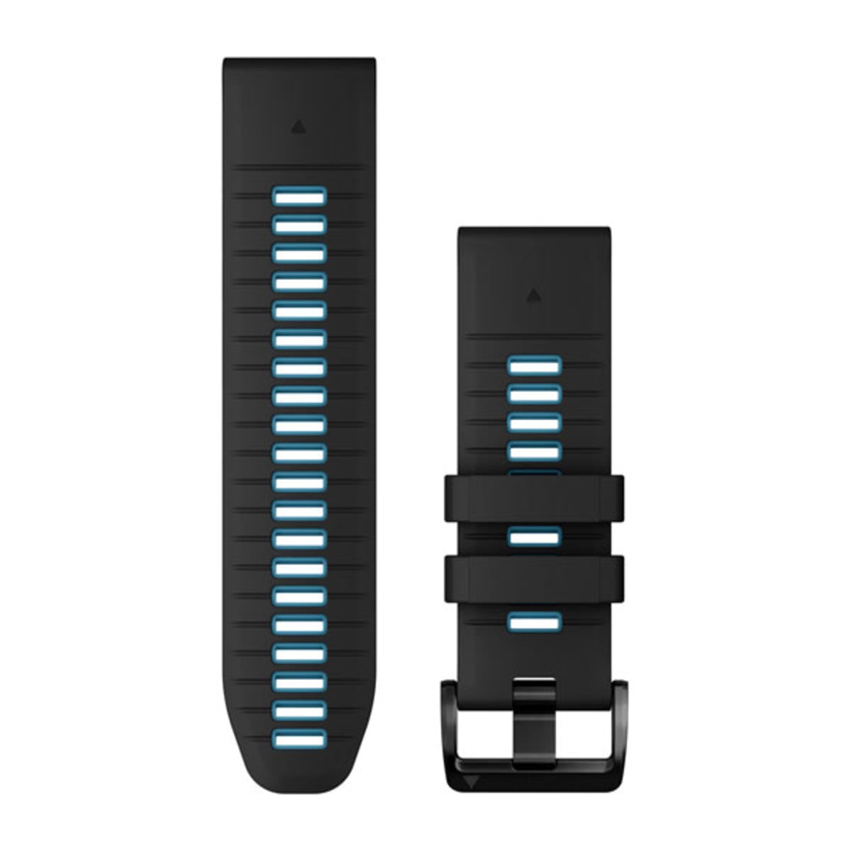 Ремешок Garmin Quickfit 26 Watch Band Black/Cirrus Blue Silicone